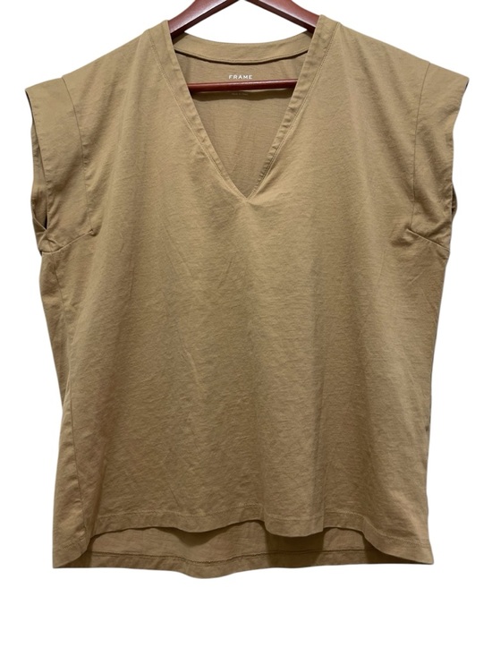 Frame Women’s Size M Neck V Cap Sleeves Top Light Camel
Cotton - Picture 3 of 11